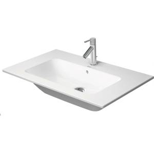 Duravit ME by Starck - Мивка 83x49 см, с преливник, отвор за смесител, DuraShield, матово бяло 233683AC00 (233683AC00)