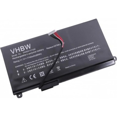 VHBW Батерия за HP Envy 17-3000, VT06XL, 7740 mAh (800107330)