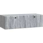 vidaXL Стенно монтиран ТВ шкаф 98 x 41 x 30 см Сив Сонома (899211)