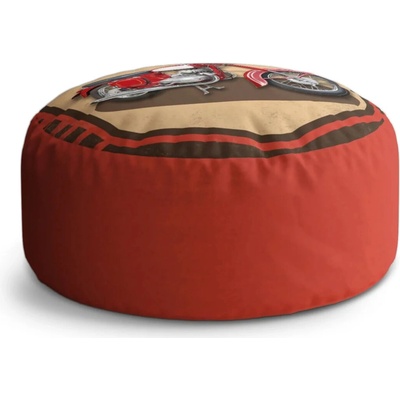 Sablio Okrúhly taburet Circle Jawa panelka Vintage: 38x48 cm