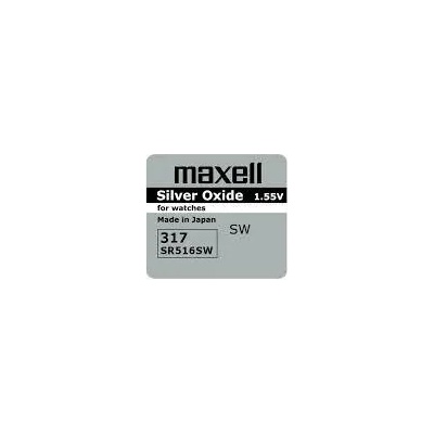 Maxell Бутонна батерия сребърна maxell sr-516 sw /317/ 1.55v (ml-bs-sr-516-sw)