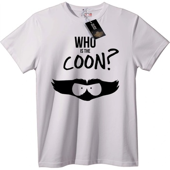 NOONEBRAND Тениска Кой е Coon? Мустаци - XL, Black