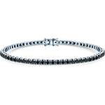 SAVICKI Тенис гривна, бяло злато 585, черни диаманти 1.980К. 3.0mm . 19cm