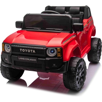 Toyota Land Cruiser 12V Акумулаторен Джип, Бял, Широка Седалка, 2.4 GHz Дистанционно, Bluetooth, Литиева Батерия, LED Светлини и Окачване (58962589)