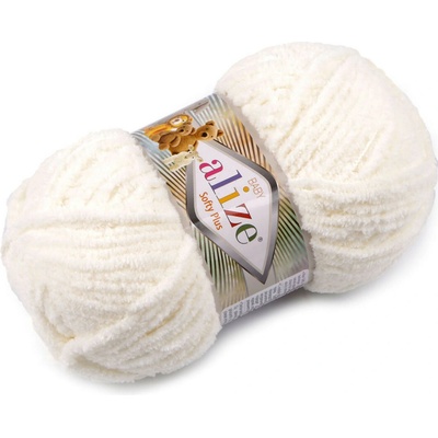 Pletací příze Alize Softy Plus 100 g - 2 (62) krémová nejsvět.