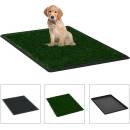 Shumee Toaleta pre psov s nádobou a umelou trávou zelená 76x51x3 cm 2 ks