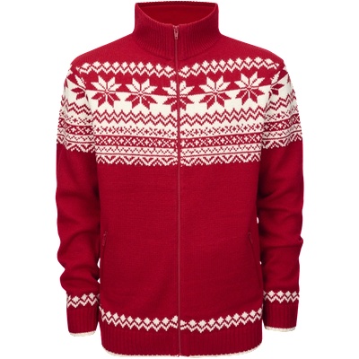 Brandit Пуловер Brandit Norwegian със закопчаване с цип, червен (5030.38)