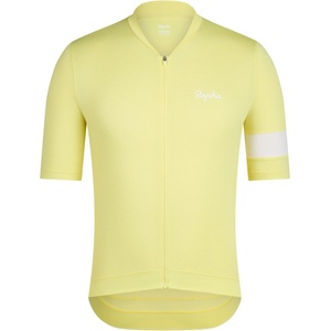 Rapha Мъжка фланелка с къс ръкав за колоездене Rapha Core Lightweight Jersey Cycling jersey - Canary Yellow / White Alyssum (056-3757-0211)