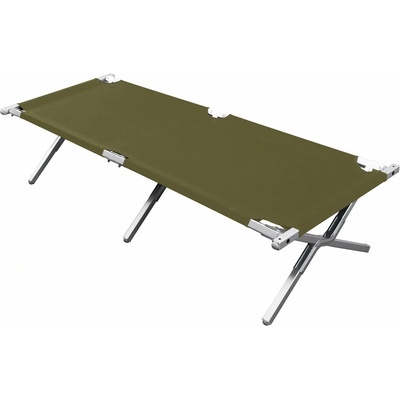 BasicNature Алуминиево легло за пътуване маслина 210 cm (54355)