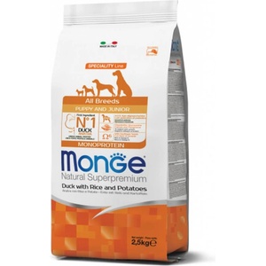 Monge Speciality Line All Breeds Puppy & Junior duck, rice & potatoes 12 kg