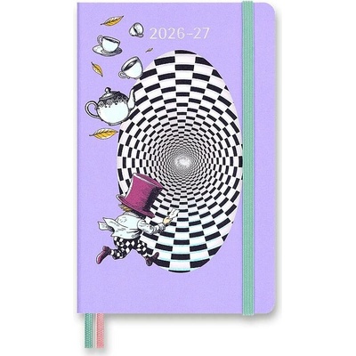 Moleskine Alice in Wonderland A5 týdenní 2026-27 fialový