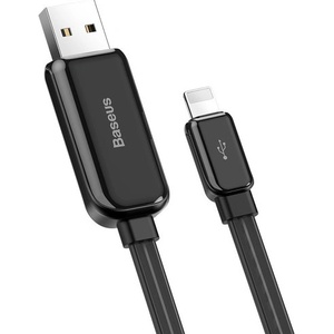 Baseus Lightning USB кабел за Apple устройства с Lightning  орт (100 см) - Baseus Glowing USB Lightning Cable (CALLG-01) (черен) (CALLG-01)