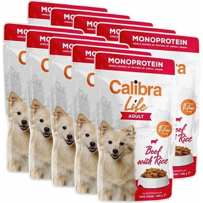 Calibra Dog Life Adult Beef with Rice 10 x 150 g