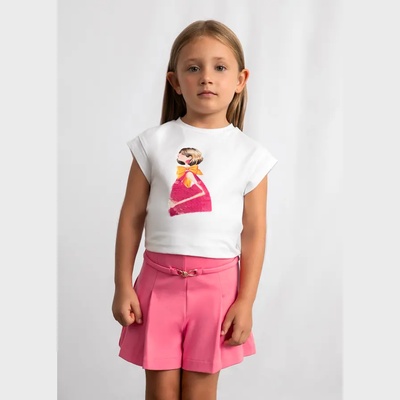 Mayoral Панталон къс пунто рома в розов цвят за мини момиче Mayoral