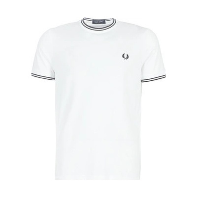 Fred Perry trička s krátkým rukávem TWIN TIPPED T-SHIRT bílá