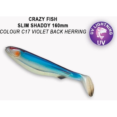 Crazy Fish Slim Shaddy 6,4" 16 cm color C17 violet back herring 32 g 2 ks – Hledejceny.cz