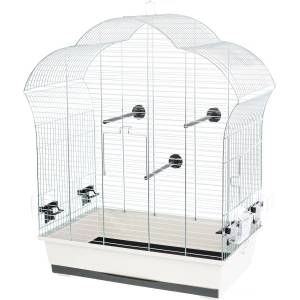 INTER-ZOO Pet Products Клетка за птици LAURA III хром 60, 5 x 34 x 71, 5 cm СВЕТЛО СИВА