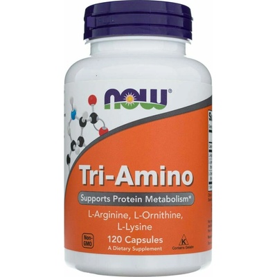 Now Foods Tri-Amino L-Arginine + L-Ornithine + L-Lysine 120 kapslí