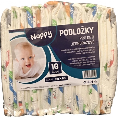 Nappy Přebalovací podložky 60x60cm ECO 10ks jednorázové