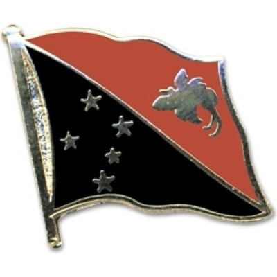 Odznak (pins) 20mm vlajka Papua Nová Guinea - farebný