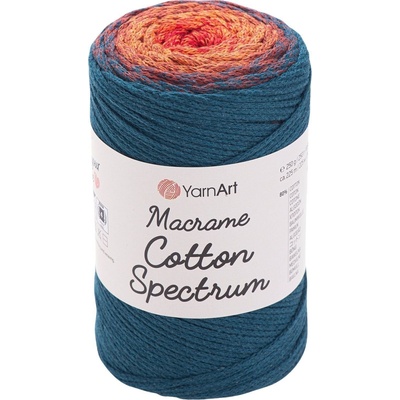 YARNART Macrame Cotton Spectrum 225 m 1317 Orange Blue юта (Macrame Cotton Spectrum 1317)