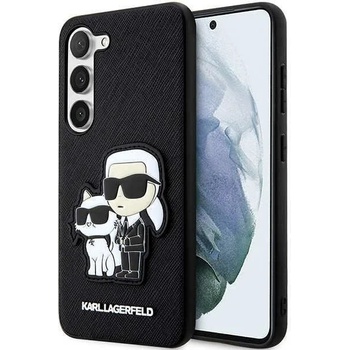 KARL LAGERFELD Кейс Karl Lagerfeld KLHCS23MSANKCPK за Samsung Galaxy S23 Plus S916, твърд, черен / черен, Saffiano Karl & Choupette (KF001519-0)