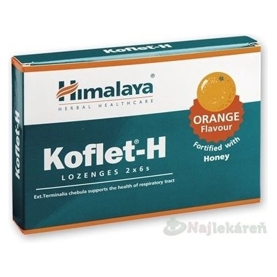 Himalaya Herbals Koflet H s medom a pomarančom 2 x 6 pastiliek