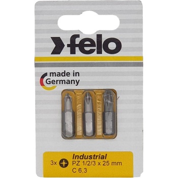 Felo Комплект битове Felo 021 - PZ1x25 mm, PZ2x25 mm, PZ3x25 mm, 3 бр (021 932 16)
