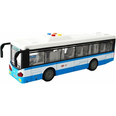 Sparkys Mestský autobus na setrvačník s osvetlením a zvukom modrý