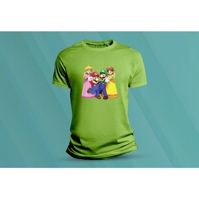 Sandratex dětské bavlněné tričko super mario 9. lime