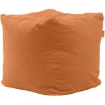 Pufrelax Пуф 130л. , Табуретка Куб XL - Terracotta Orange, Перящ се калъф, Гама Premium, Пълнеж от Полистиролни перли (PUF-G-CXL-PT-TCOR)