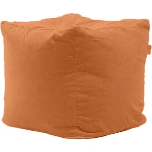 Pufrelax Пуф 130л. , Табуретка Куб XL - Terracotta Orange, Перящ се калъф, Гама Premium, Пълнеж от Полистиролни перли (PUF-G-CXL-PT-TCOR)