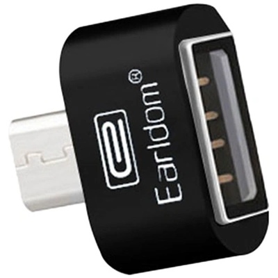 Earldom Преходник, Earldom, OT03, USB F към Micro USB, OTG, Черен - 14868 (14868)