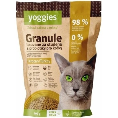 Yoggies granule s morčacím mäsom 0,4 kg