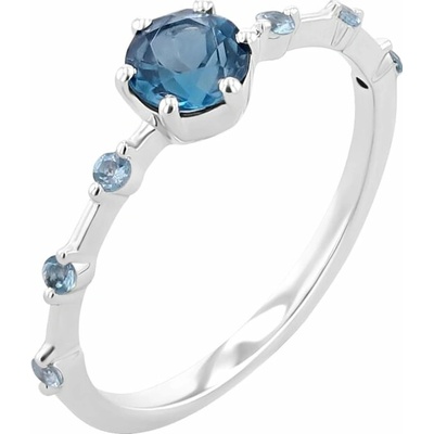 Eppi Prsten s londýnským topazem a postranními švýcarskými topazy Imelda R45594