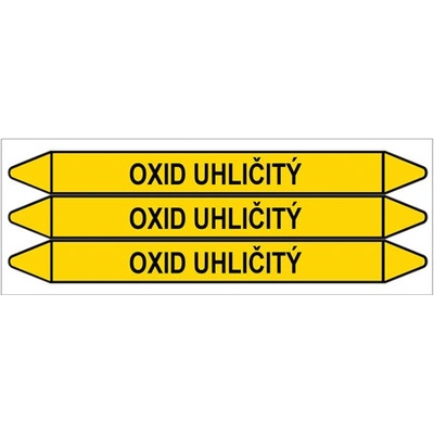 Značení potrubí, oxid uhličitý,3 ks, 355 × 37 mm PZ 007531