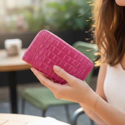 Made in Italy kožená peňaženka 382 fuchsia