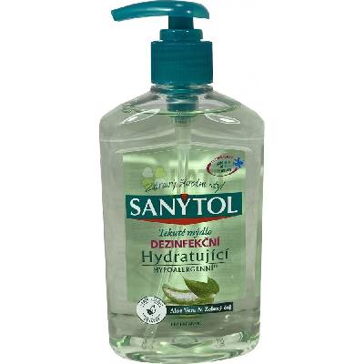 Sanytol dezinfekční hydratující mýdlo zelený čaj & aloe vera 250 ml