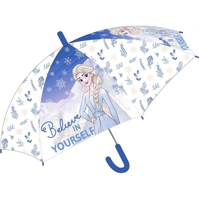 E plus M A137 1563 Ledové království Believe deštník dívčí vystřelovací průhledný modrý