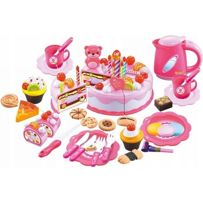 Eco Toys plastová sada torta + doplnky 80 kusov HC324745