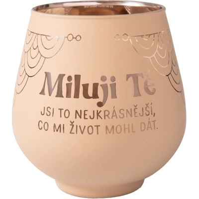 Albi Zrcadlový svícen - Miluji Tě