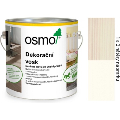Osmo 3188 Dekorační vosk intenzivní 0,375 l Sníh – Sleviste.cz