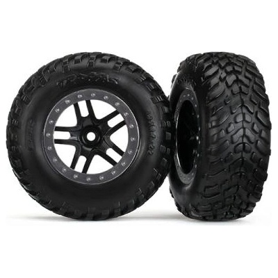 Traxxas колело 2.2/3.0", джанта SCT Split-Spoke черно-сатен, гума SCT S1 (2)
