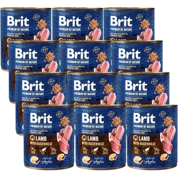 Brit Premium by Nature Агнешко с елда 12x800г