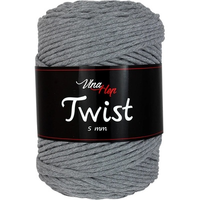 Vlna Hep Příze Twist 5 mm, 8235 - šedá