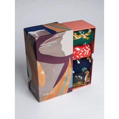 Thought Fashion Bavlněné ponožky Yaella Woodlands multi 4-set box