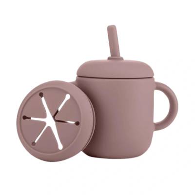 Reer Детска силиконова чаша 2 в 1 Reer - Розова (25064)