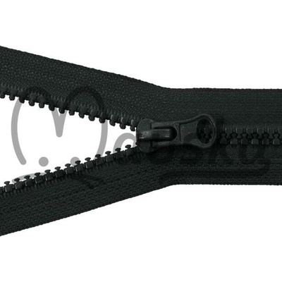 Zip kostěný bundový 5mm dělitelný délka 40 cm - ČERNÁ GRAFITOVÁ