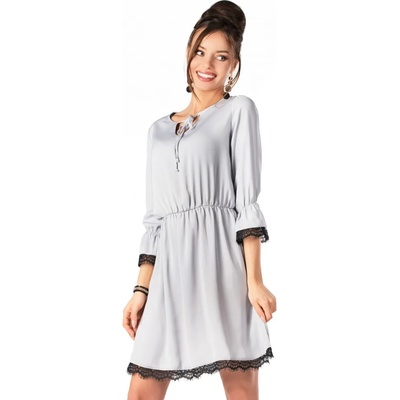 Merribel Ежедневна рокля Shanice в сив цвятLA-Shanice Grey 85495 - Сив, размер S