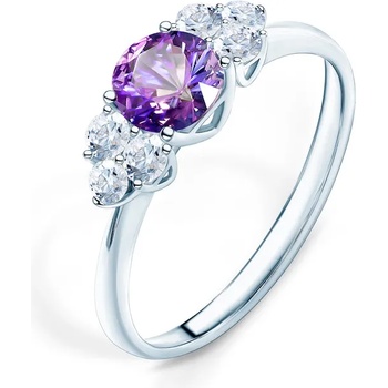 Image 1 of SAVICKI Годежен пръстен Fairytale: бяло злато, аметист